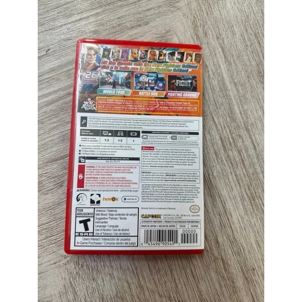 Street fighter 6 fighters edition Nintendo switch 2‎ (game key-card) video game